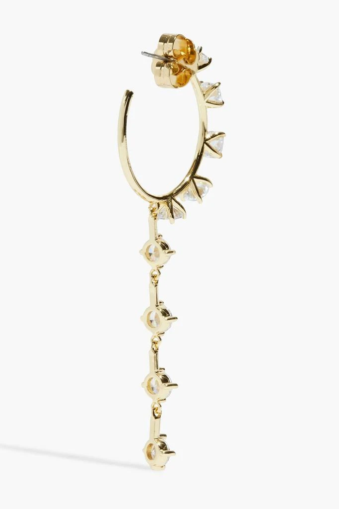 商品Kenneth Jay Lane|Gold-tone crystal hoop earrings,价格¥253,第4张图片详细描述