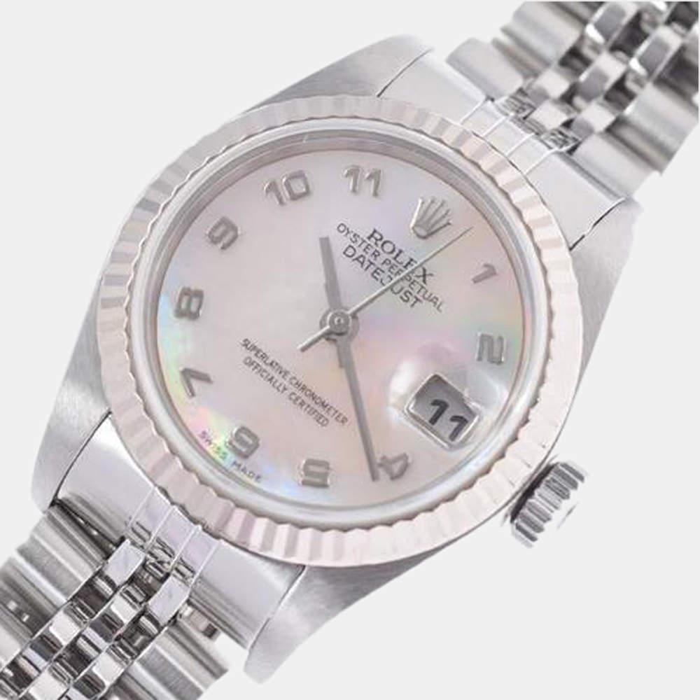 Rolex Pink Shell Stainless Steel Datejust 79174NA Automatic Women's Wristwatch 26 mm商品第5张图片规格展示