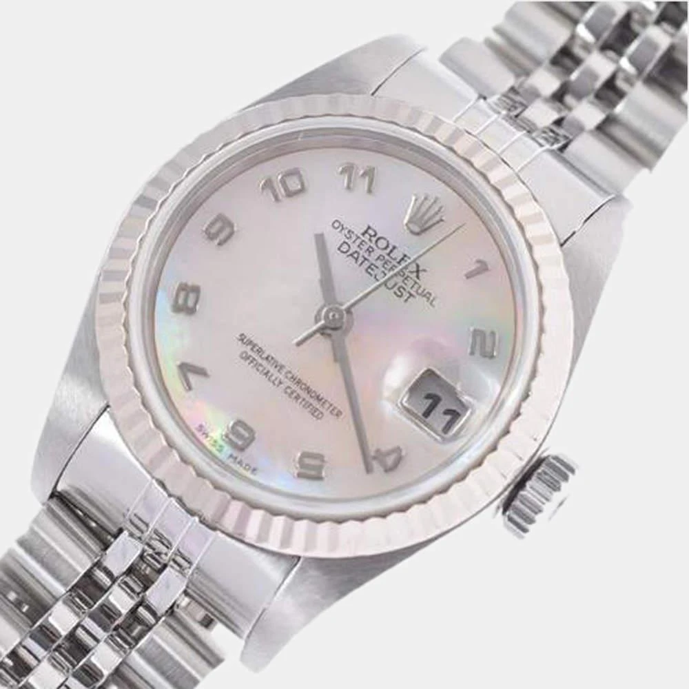 商品[二手商品] Rolex|Rolex Pink Shell Stainless Steel Datejust 79174NA Automatic Women's Wristwatch 26 mm,价格¥37124,第5张图片详细描述