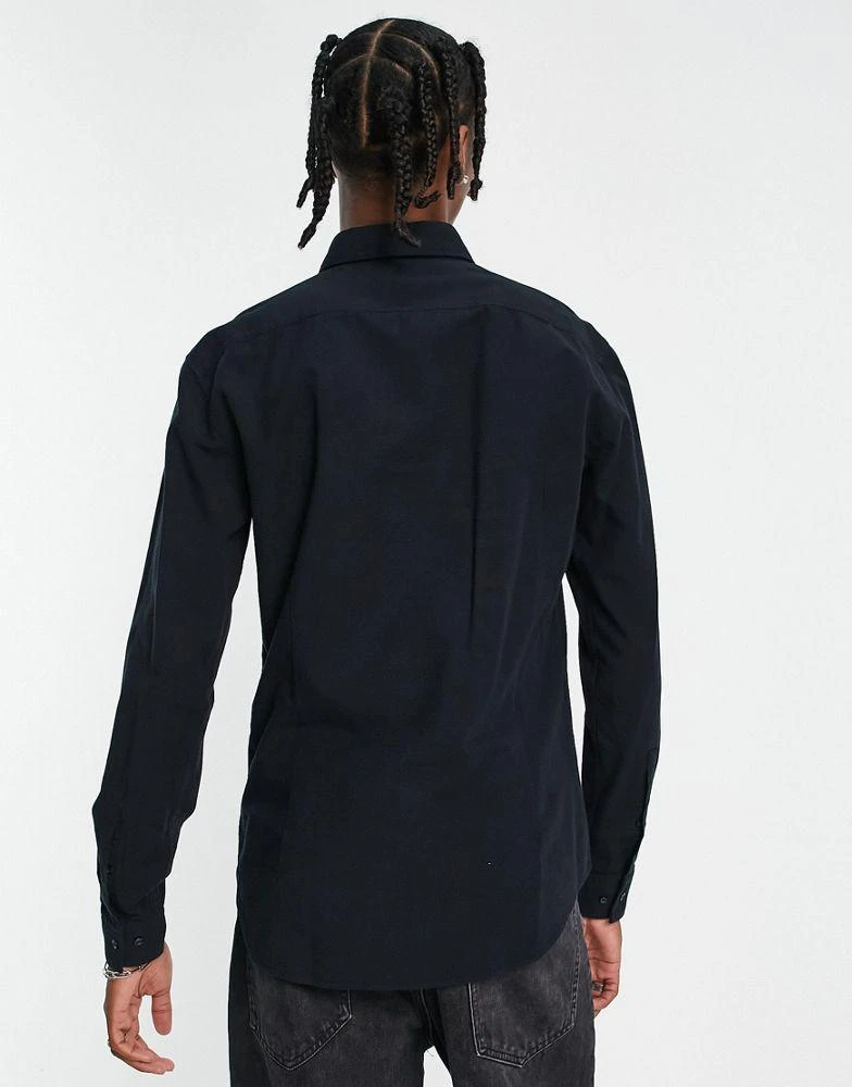 商品Hugo Boss|HUGO Evito slim fit long sleeve shirt in black,价格¥787,第2张图片详细描述