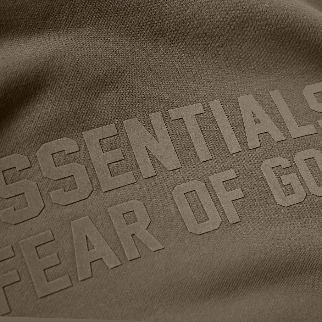 商品Essentials|Fear of God ESSENTIALS Logo Popover Hoody - Wood,价格¥744,第2张图片详细描述