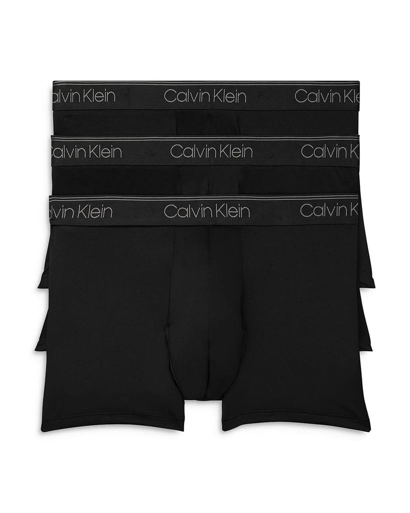 商品Calvin Klein|Microfiber Stretch Wicking Low Rise Trunks, Pack of 3,价格¥267,第1张图片详细描述