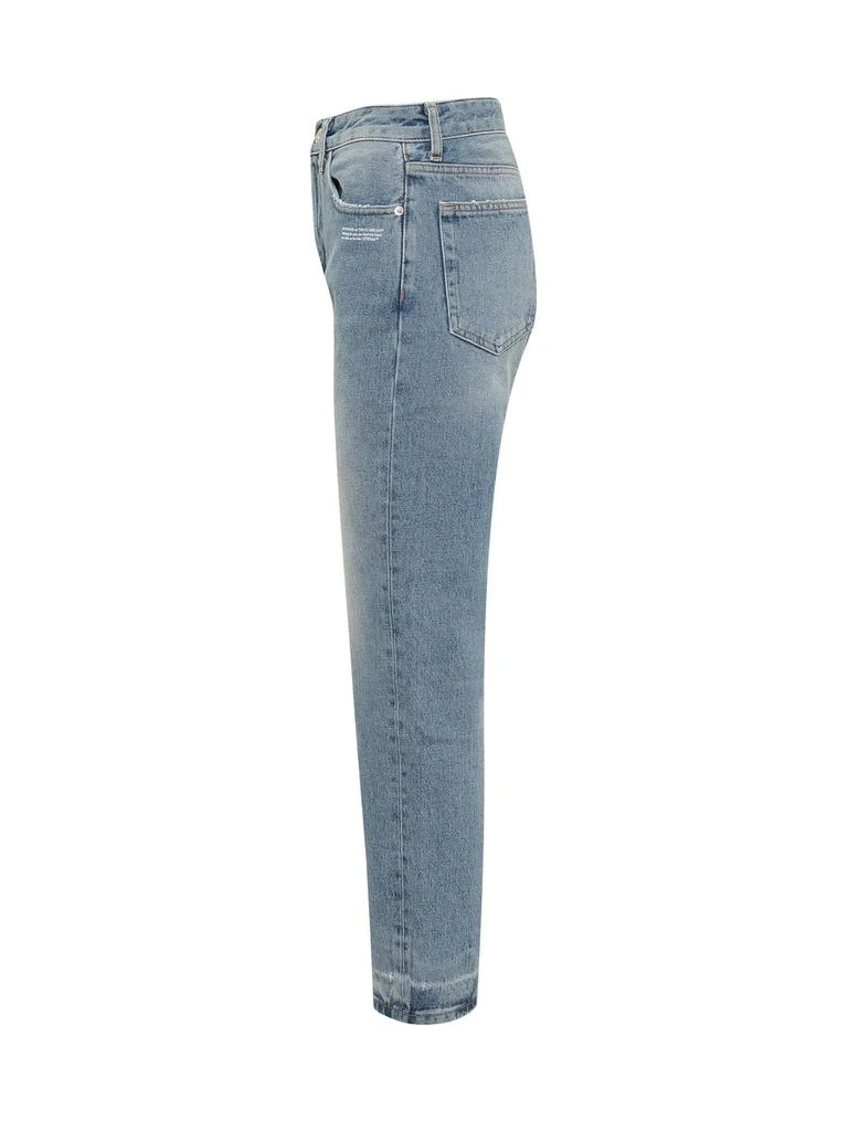 商品Off-White|Off-White Logo Patch Straight Leg Cropped Jeans,价格¥1649,第3张图片详细描述