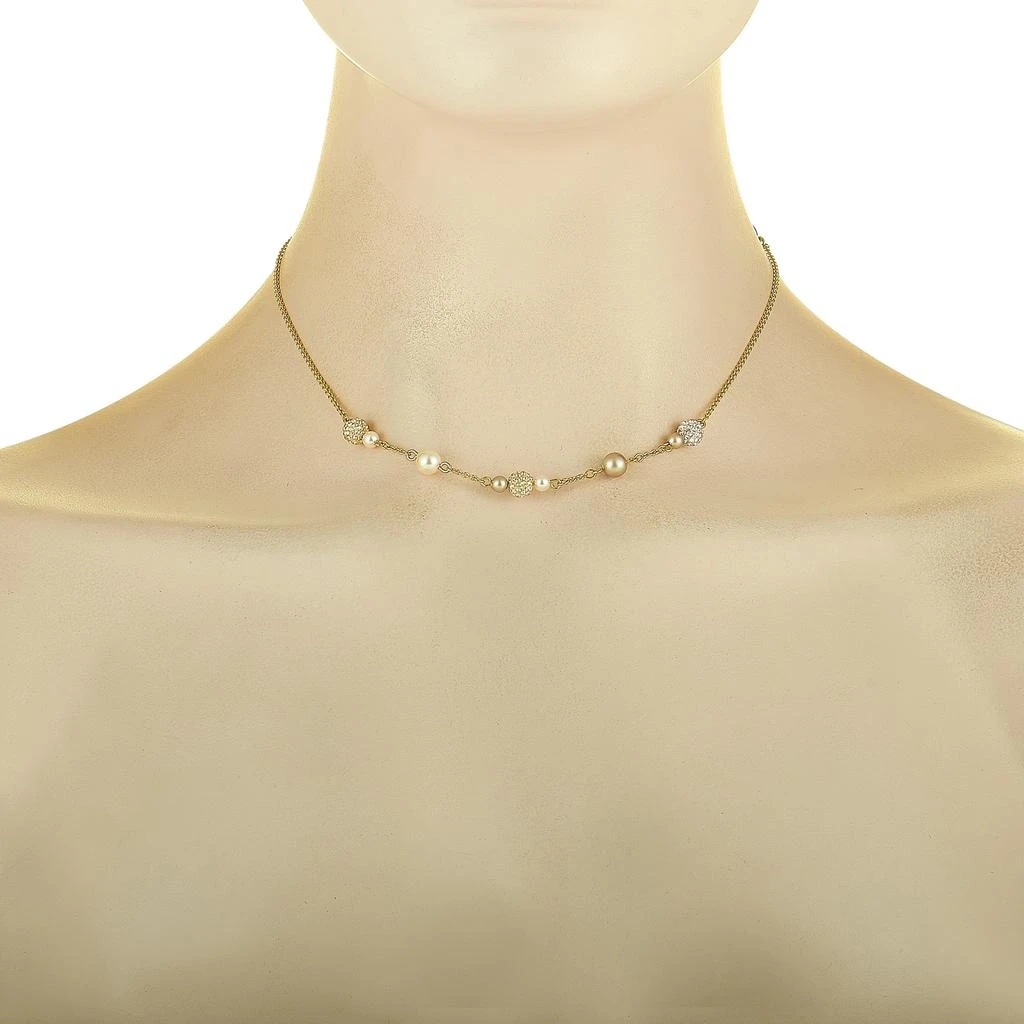 商品Swarovski|Swarovski Lady Jane Yellow Gold-Plated Stainless Steel Crystal Pearl Necklace,价格¥513,第2张图片详细描述