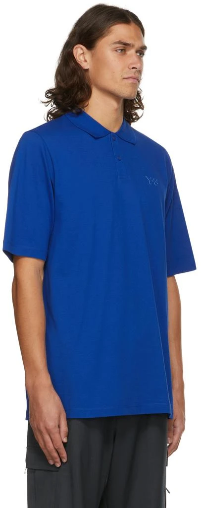 商品Y-3|Blue Piqué Logo Classic Polo,价格¥331,第2张图片详细描述