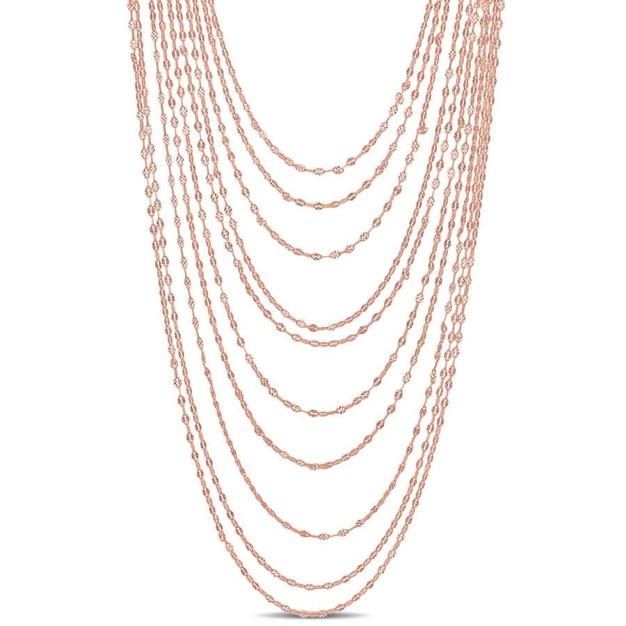 商品Amour|Multi-Strand Chain Necklace In Rose Plated Sterling Silver,价格¥927,第1张图片