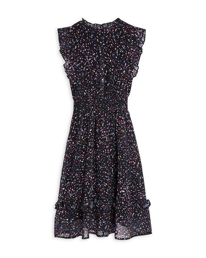 商品AQUA|Girls' Abstract Dot Print Flutter Midi Dress, Big Kid - 100% Exclusive,价格¥501,第4张图片详细描述