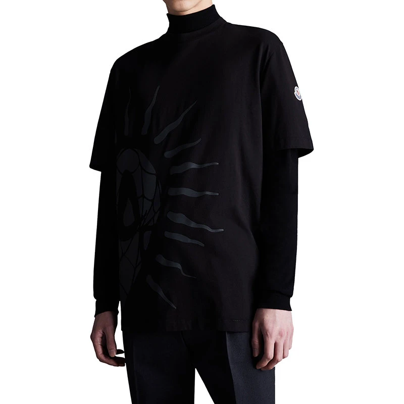 【预售3-7天】Moncler/蒙克莱 22年秋冬新款 男士黑色纯棉蜘蛛侠标志短袖T恤H20918C000048390T999 商品