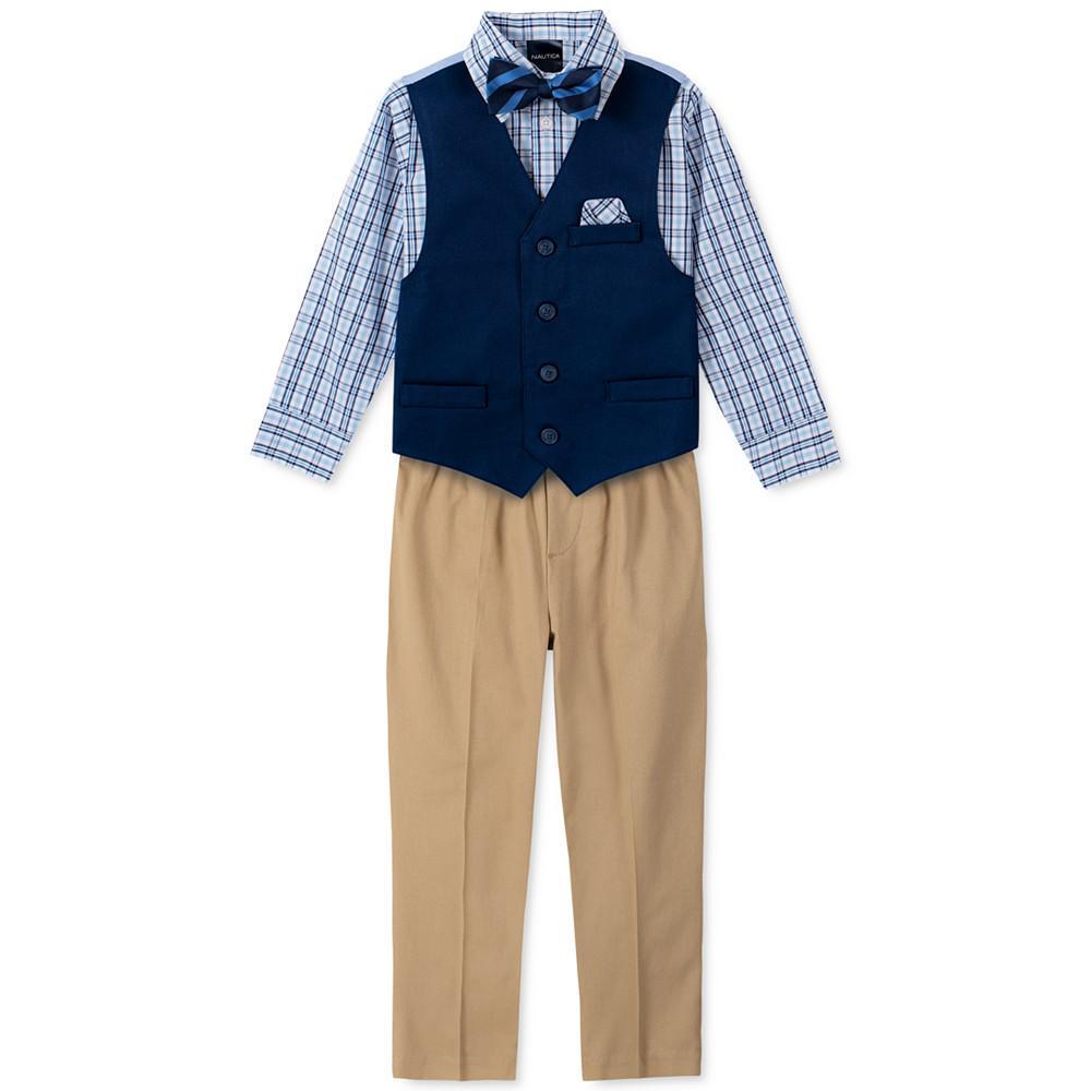 商品Nautica|Little Boys 4-Pc. Twill Vest Set,价格¥239,第5张图片详细描述