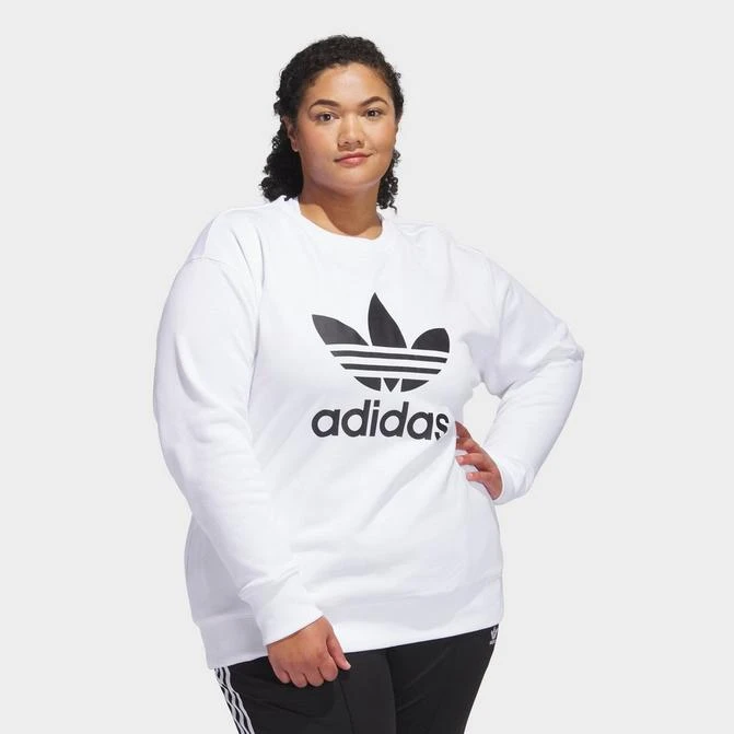 商品Adidas|Women's adidas Originals Trefoil Crewneck Sweatshirt (Plus Size),价格¥443,第1张图片