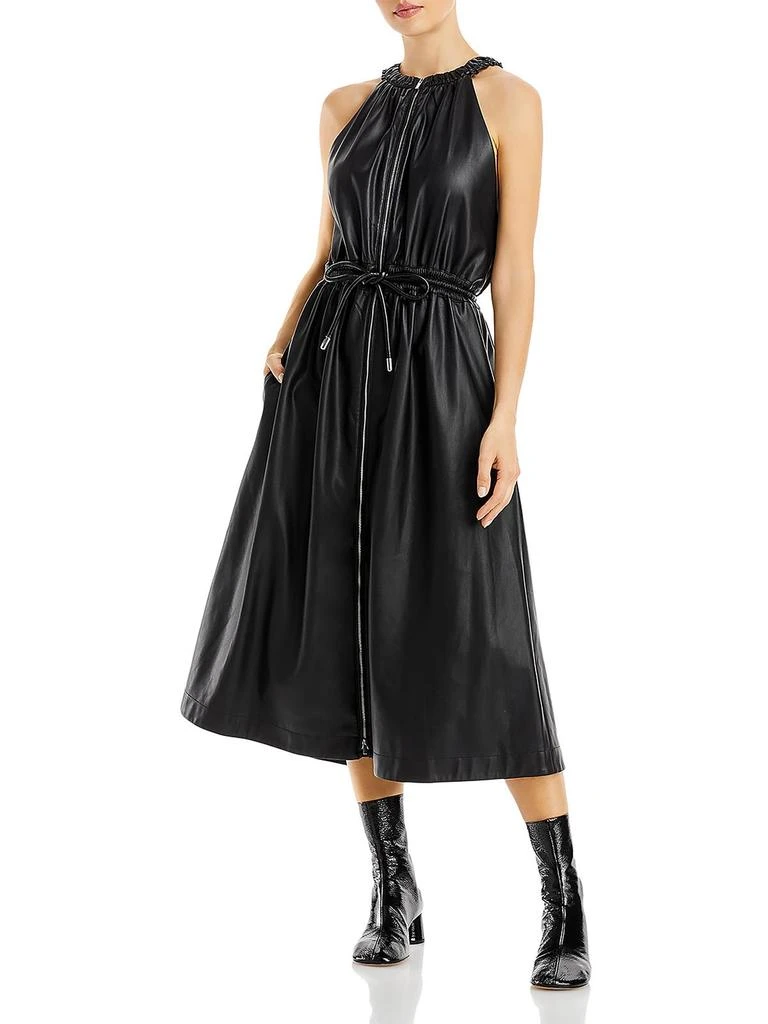 商品Proenza Schouler|Womens Faux Leather Mid Calf Halter Dress,价格¥645-¥750,第1张图片