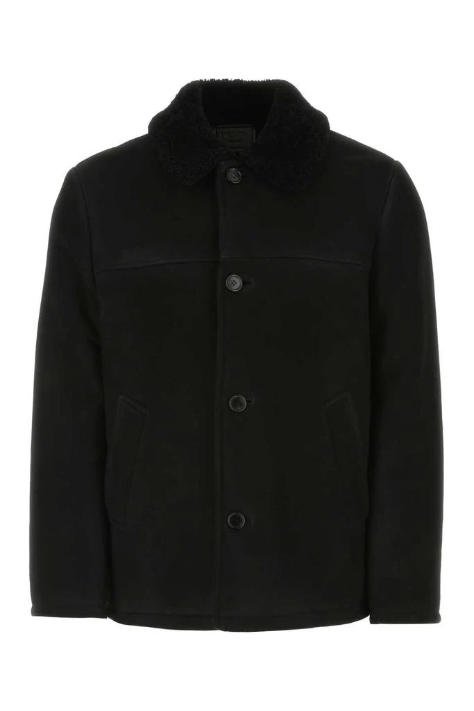 商品Prada|Prada Buttoned Long-Sleeved Jacket,价格¥28238,第1张图片