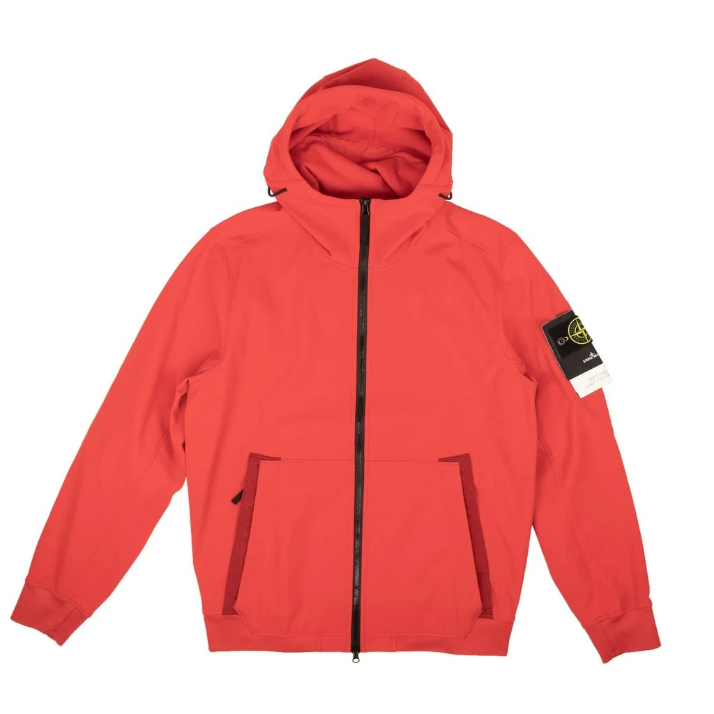 商品Stone Island|Red Polyester Soft Shell Tech Light Jacket,价格¥2995,第3张图片详细描述
