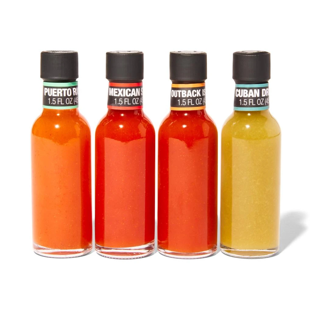 商品Thoughtfully|Gourmet, Hot Sauces To Go: Global Edition Gift Set, Set of 4,价格¥181,第3张图片详细描述
