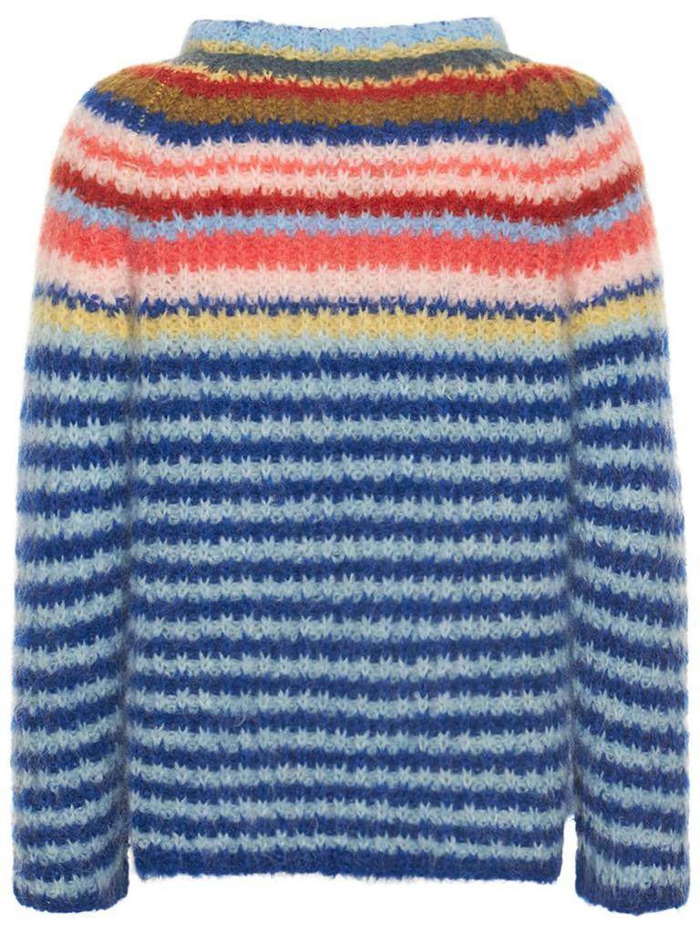 Janzir Striped Mohair Blend Knit Sweater商品第5张图片规格展示