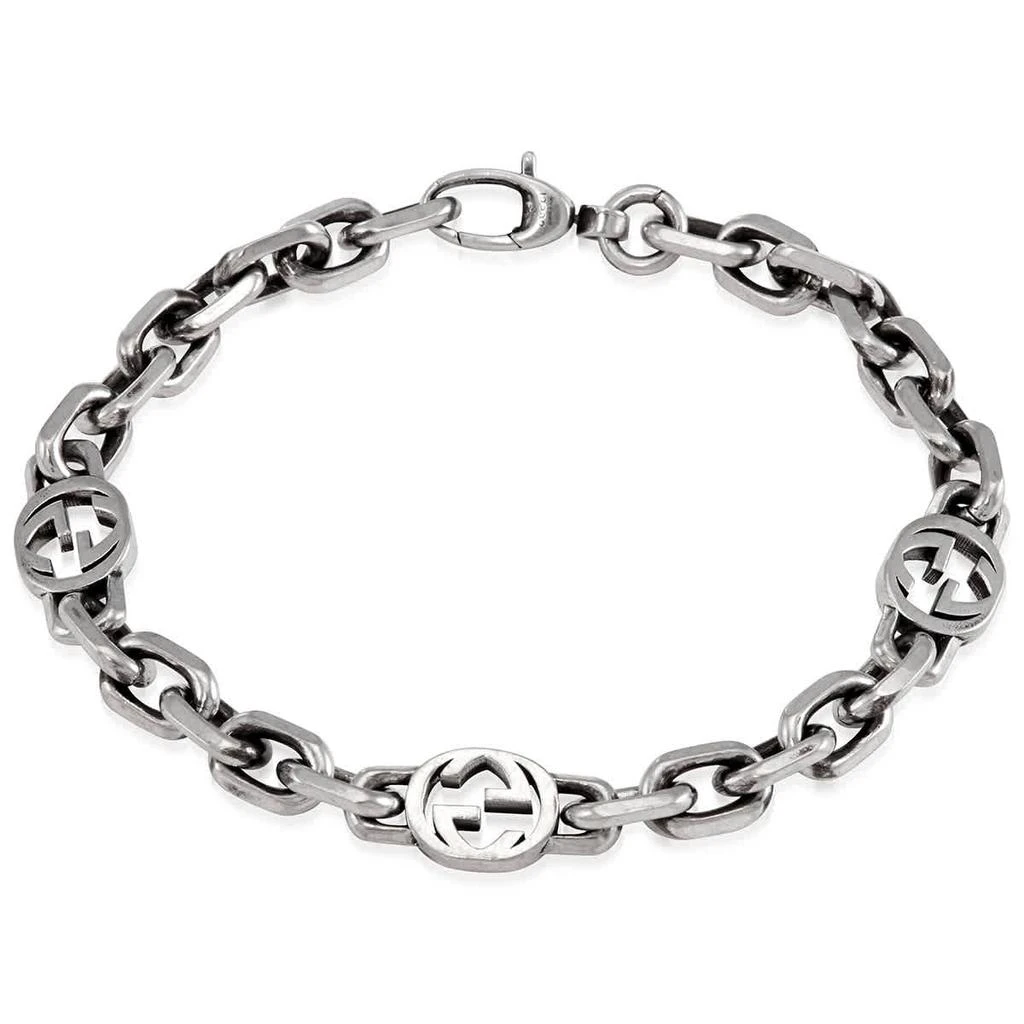 商品Gucci|Silver bracelet with Interlocking G,价格¥2230,第1张图片