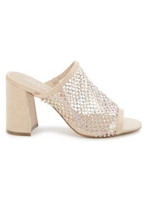 商品Charles David|Runaway Rhinestone-Studded Block-Heel Sandals,价格¥319,第1张图片