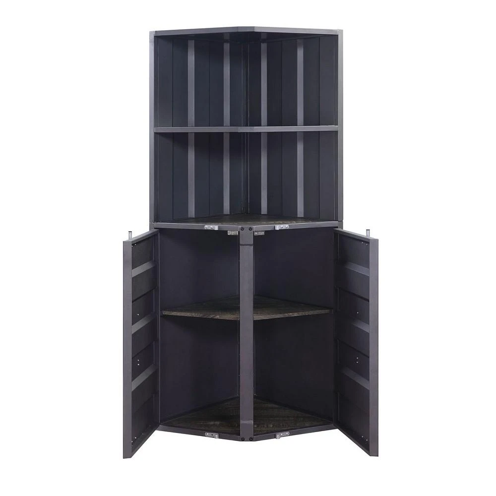 商品Simplie Fun|Cargo Bookcase (Corner), Gunmetal 92692,价格¥4348,第2张图片详细描述
