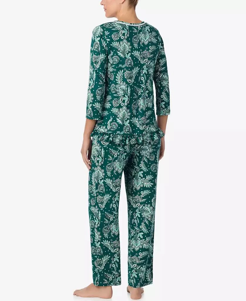 商品Ellen Tracy|Women's Printed V-Neck Top and Drawstring Pants Pajama Set,价格¥508,第3张图片详细描述