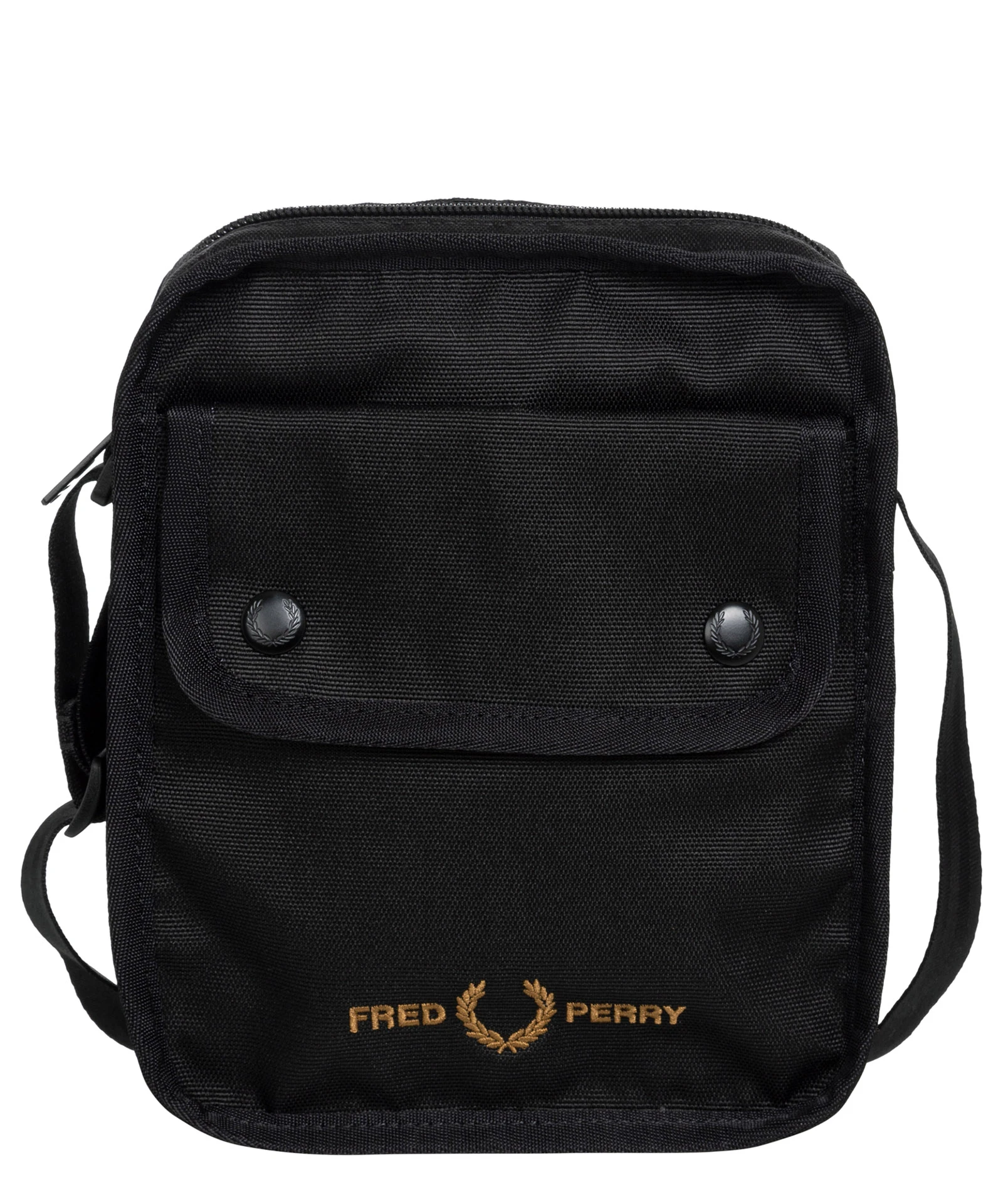 商品Fred Perry|Fred Perry 男士斜挎包 L7272102 黑色,价格¥657,第1张图片