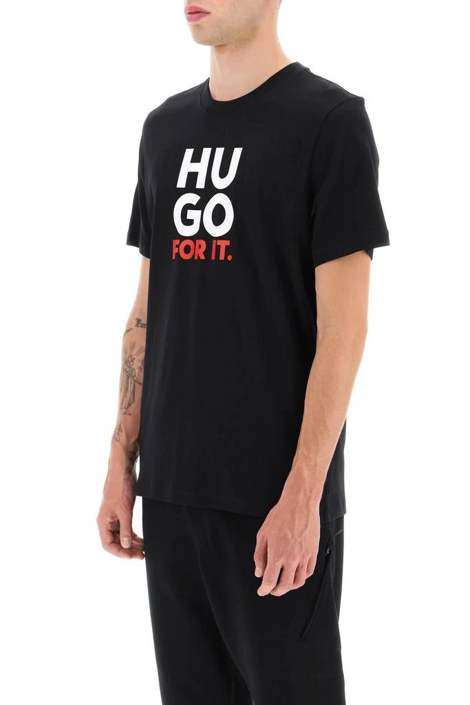 商品Hugo Boss|Hugo jersey t-shirt with logo print,价格¥342,第4张图片详细描述