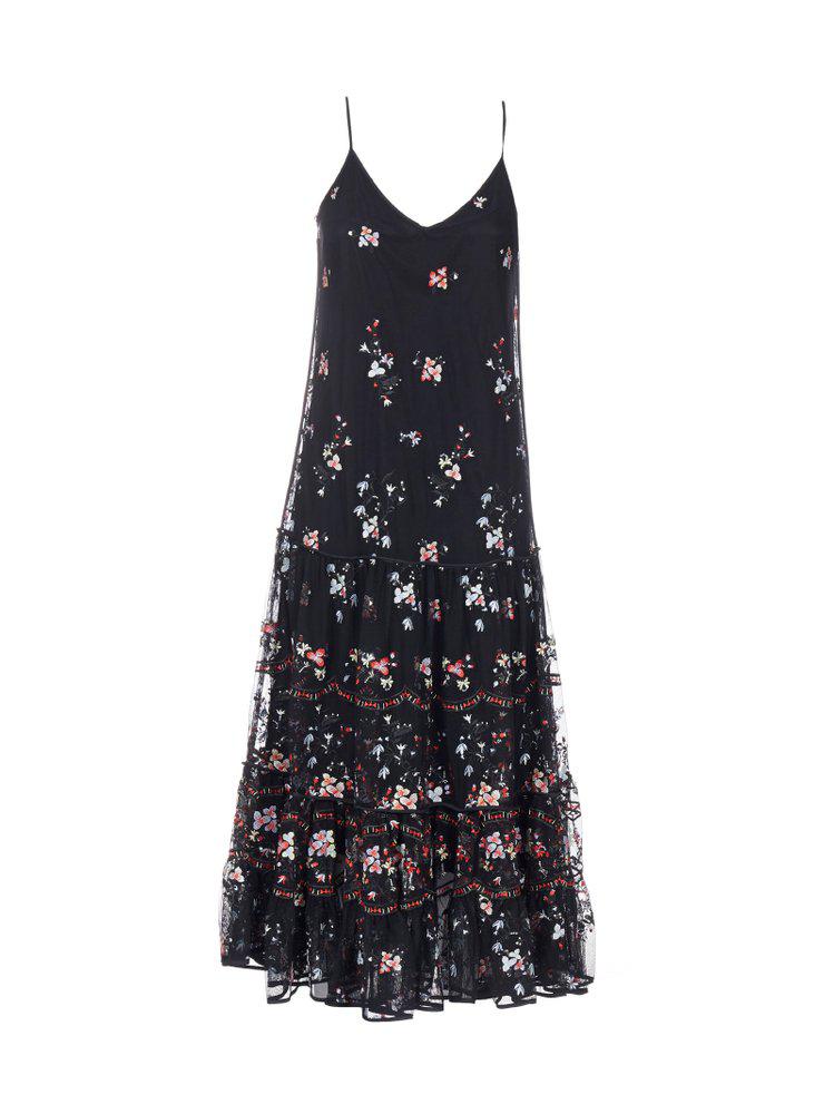 Tory Burch Floral Printed Midi Dress商品第1张图片规格展示