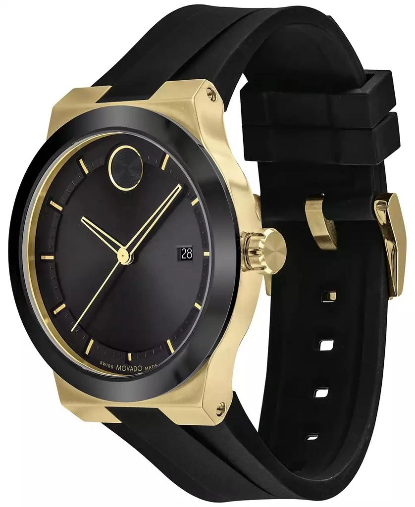 商品Movado|Men's Swiss Bold Black Silicone Strap Watch 42mm,价格¥3622,第3张图片详细描述
