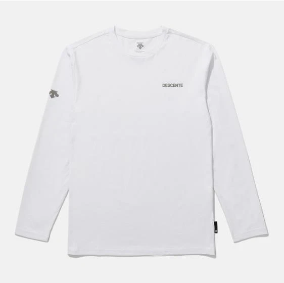 商品DESCENTE|【享贝家】DESCENTE 迪桑特 圆领运动长袖 侧面小标 男款 白色 SN323UTL71（现采购商品，下单后12天内发货）,价格¥423,第1张图片