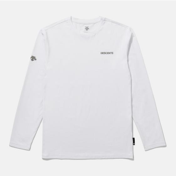 商品DESCENTE|【享贝家】DESCENTE 迪桑特 圆领运动长袖 侧面小标 男款 白色 SN323UTL71（现采购商品，下单后12天内发货）,价格¥426,第1张图片