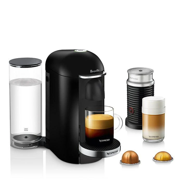 商品Nespresso|VertuoPlus Deluxe by Breville with Aeroccino Milk Frother, Classic Black,价格¥1860,第1张图片详细描述