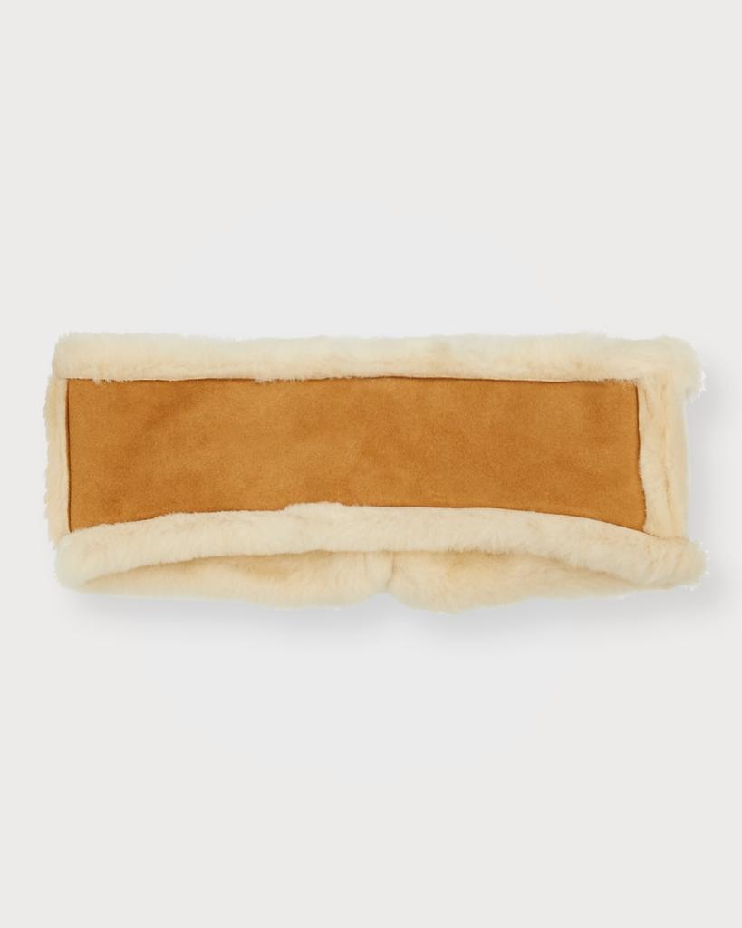 Suede & Sheep Shearling Headband商品第1张图片规格展示