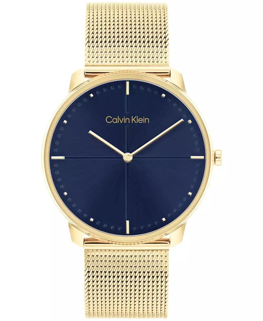 商品Calvin Klein|Unisex Gold-Tone Stainless Steel Mesh Bracelet Watch, 40mm,价格¥633,第1张图片