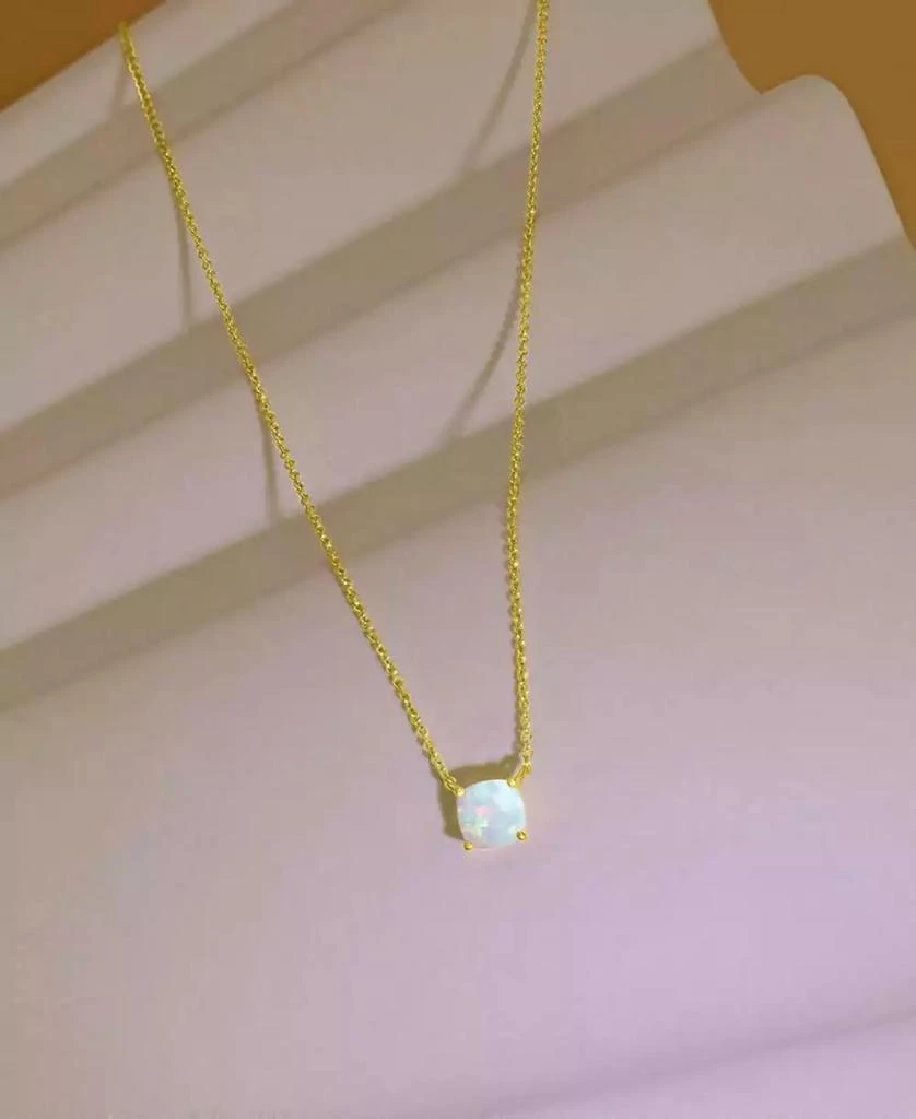 商品Macy's|Lab-Grown Opal Cushion Cut Solitaire 18" Pendant Necklace (5/8 ct. t.w.),价格¥708,第4张图片详细描述