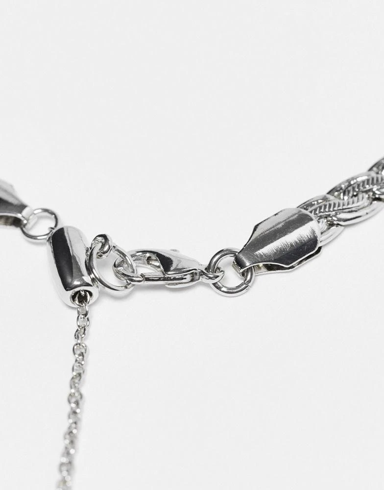 商品Reclaimed Vintage|Reclaimed Vintage inspired unisex everyday chain necklace in silver,价格¥88,第4张图片详细描述