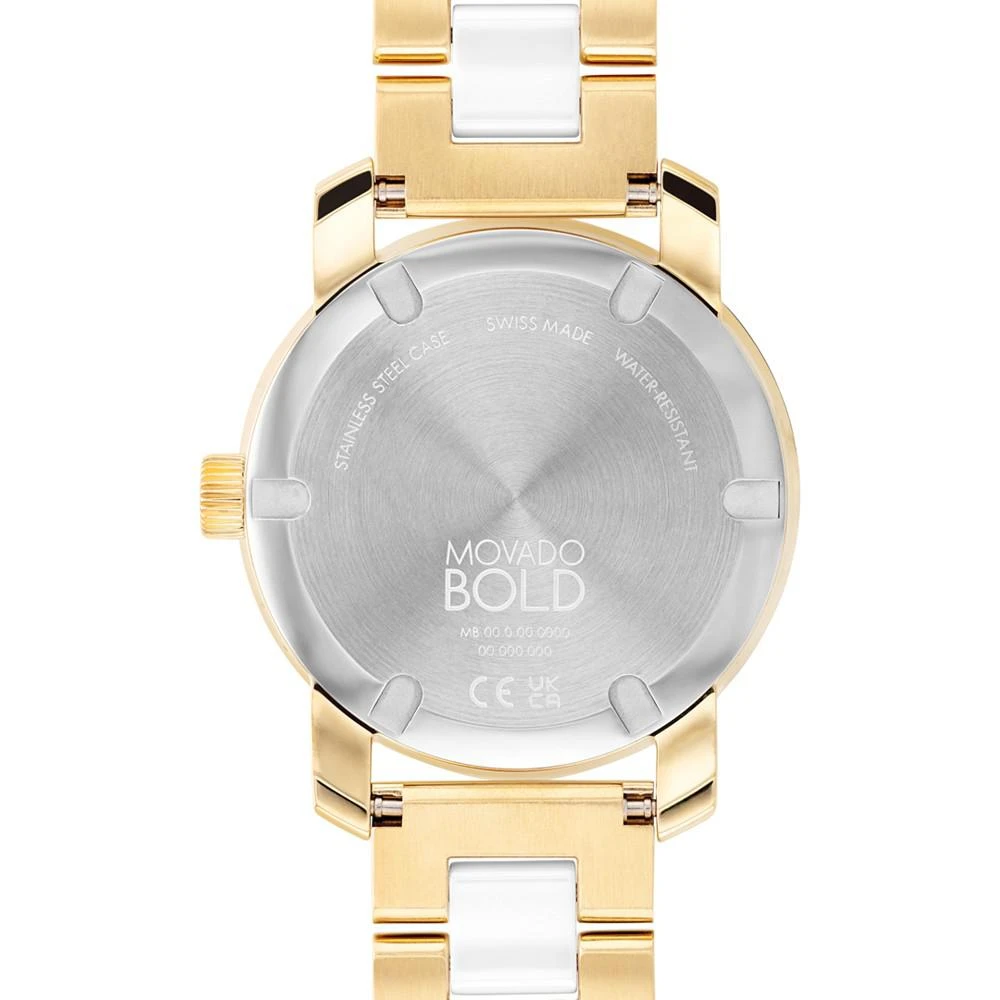 商品Movado|BOLD Iconic Women's Swiss Gold-Tone Bracelet Watch 36mm,价格¥6721,第3张图片详细描述