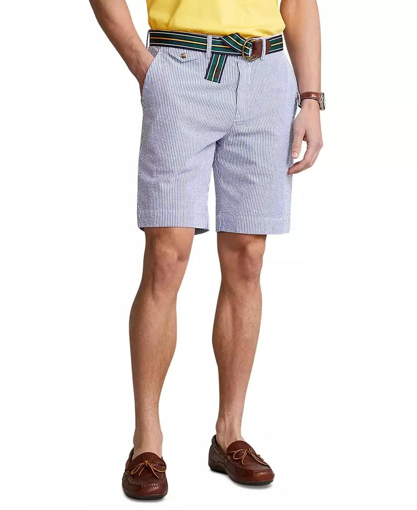 商品Ralph Lauren|Men's 9-1/4-Inch Stretch Classic-Fit Seersucker Shorts,价格¥447,第1张图片