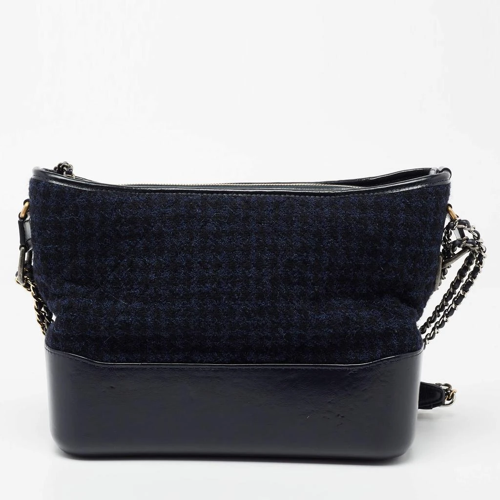 商品[二手商品] Chanel|Chanel Black/Blue Tweed And Leather Gabrielle Shoulder Bag,价格¥16496,第4张图片详细描述