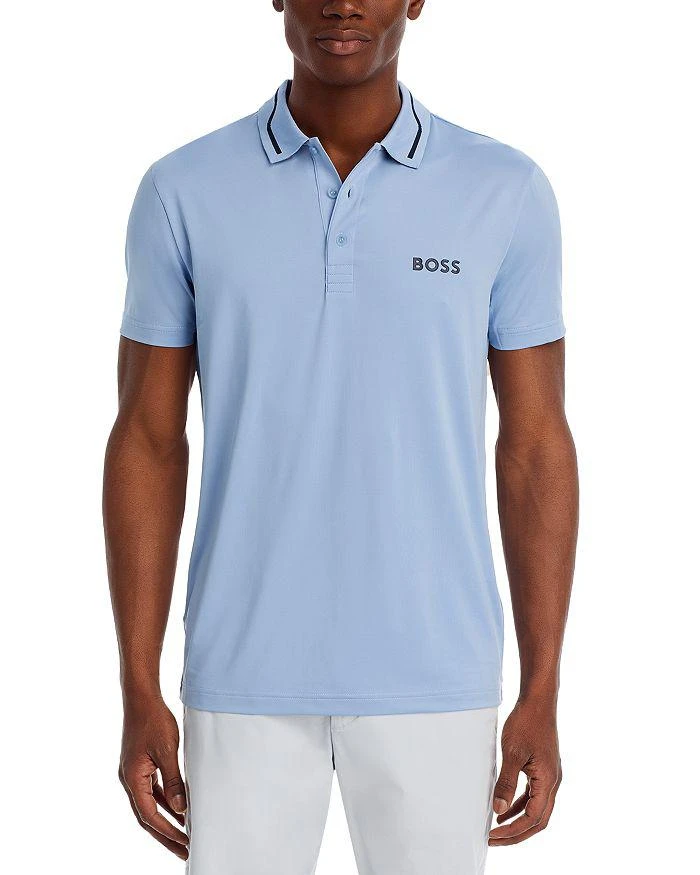 商品Hugo Boss|Paddytech Stretch Logo Print Regular Fit Polo Shirt,价格¥671,第3张图片详细描述