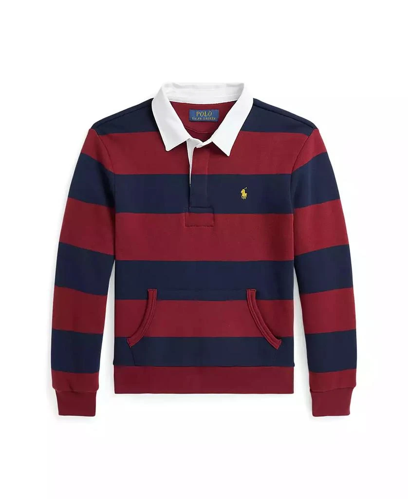 商品Ralph Lauren|Big BoysStriped Fleece Rugby Sweatshirt,价格¥395,第1张图片