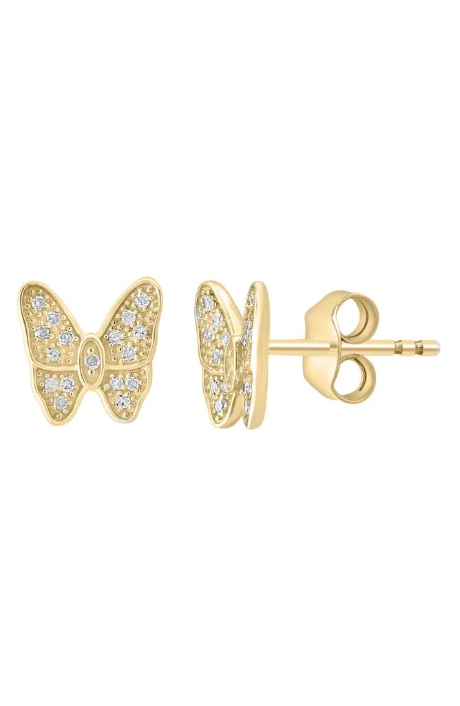 商品Effy|Diamond Embellished Butterfly Stud Earrings - 0.10ct,价格¥787,第1张图片