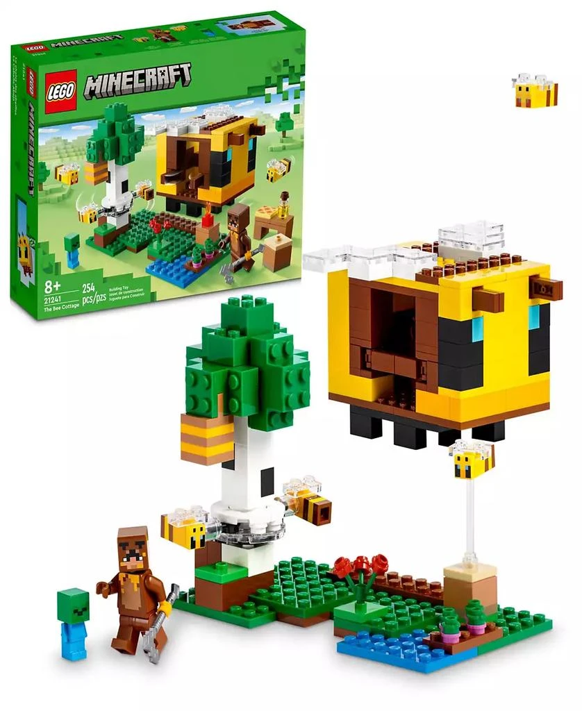 商品LEGO|Minecraft The Bee Cottage 21241 Toy  Building Set with Honey Bear, Baby Zombie and Bee Figures,价格¥149,第1张图片