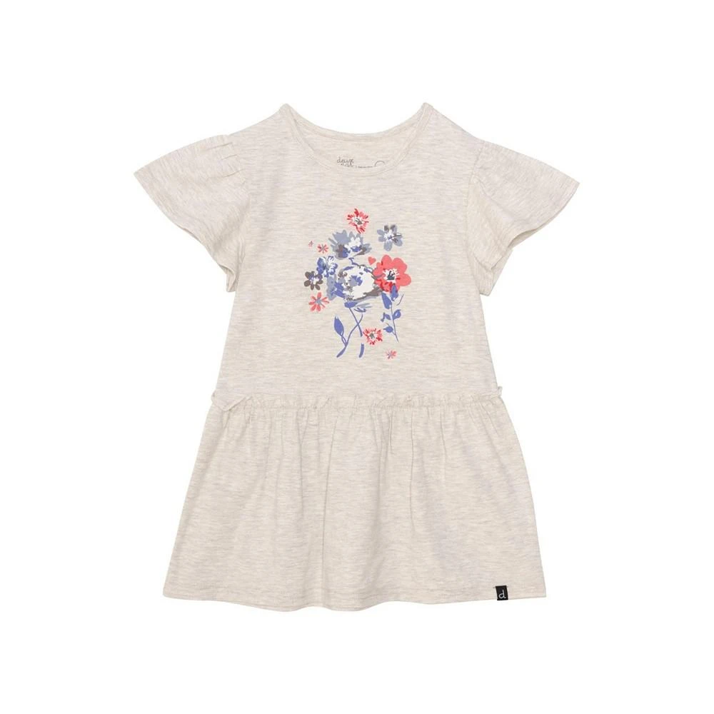 商品Deux par Deux|Girl Organic Cotton Short Sleeve Graphic Tunic Oatmeal Mix - Toddler|Child,价格¥164,第1张图片