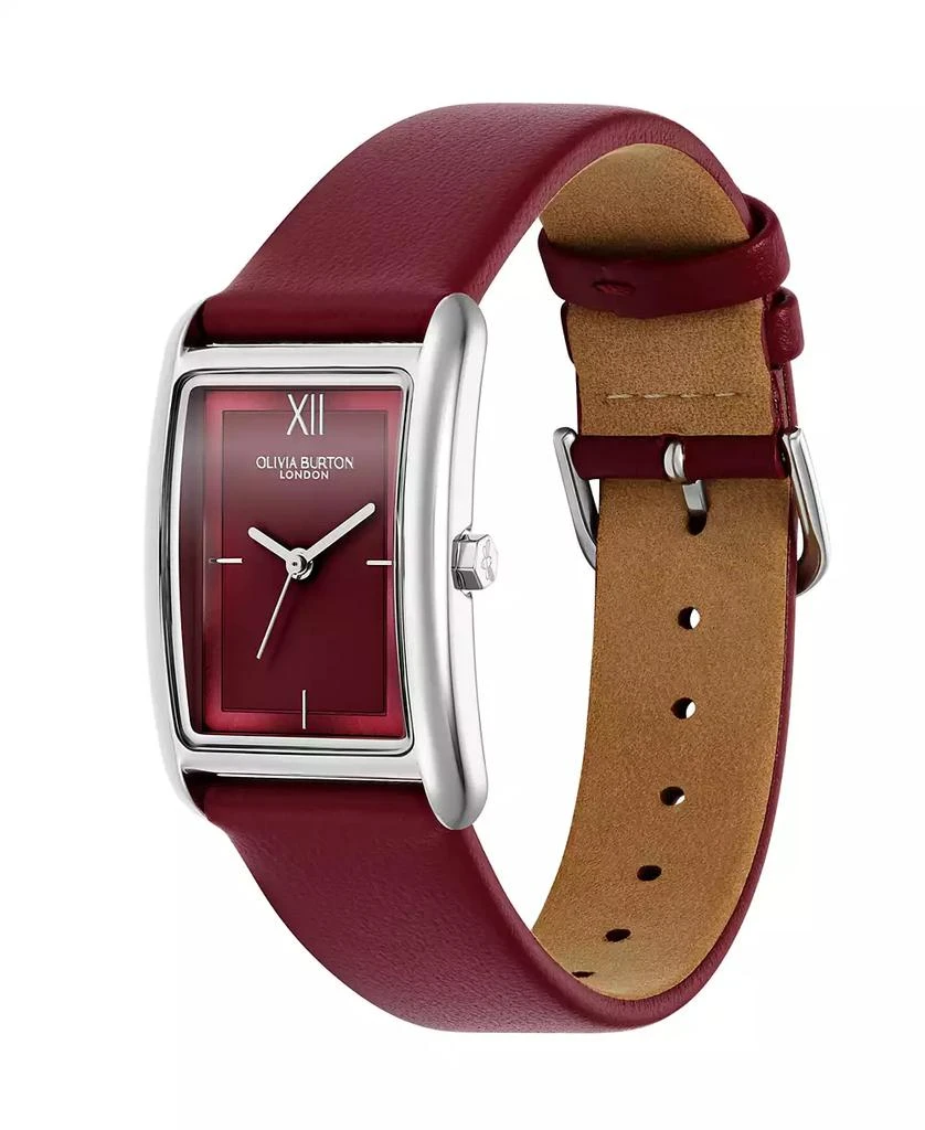 商品Olivia Burton|Women's Cranberry Leather Strap Watch,价格¥1185,第4张图片详细描述