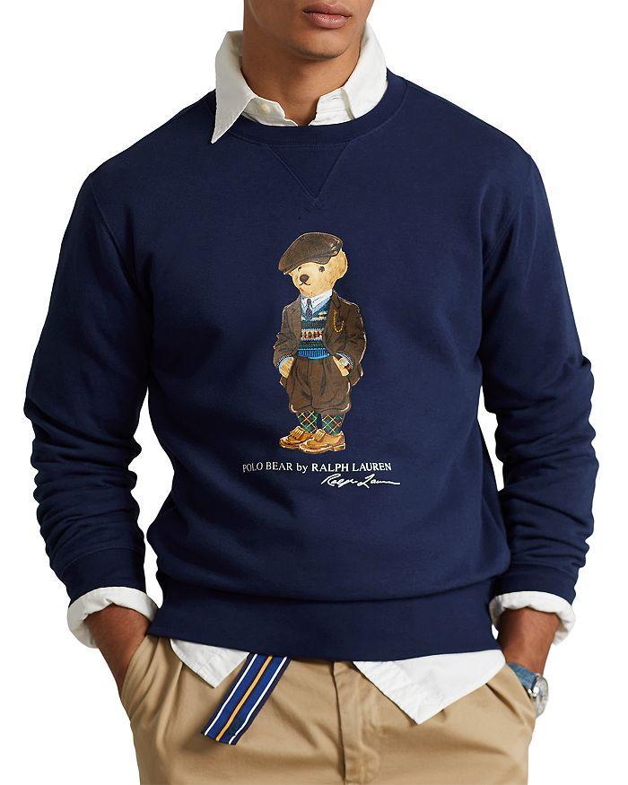 商品Ralph Lauren|Cotton Blend Fleece Polo Bear Print Crewneck Sweatshirt,价格¥1254,第3张图片详细描述