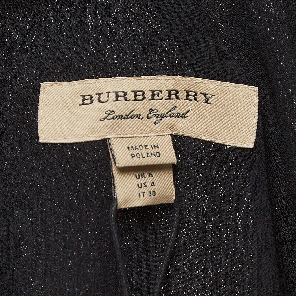 商品[二手商品] Burberry|Burberry Black Georgette Tie-up Neck Short Dress S,价格¥1034,第4张图片详细描述