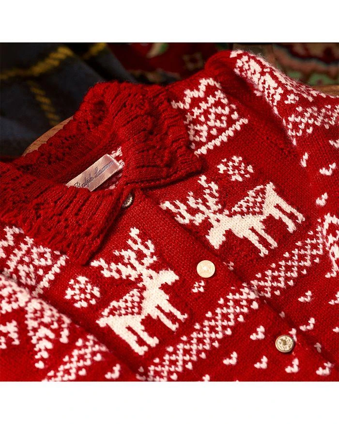 商品Ralph Lauren|Girls' Fair Isle Peplum Cardigan - Baby,价格¥285,第4张图片详细描述