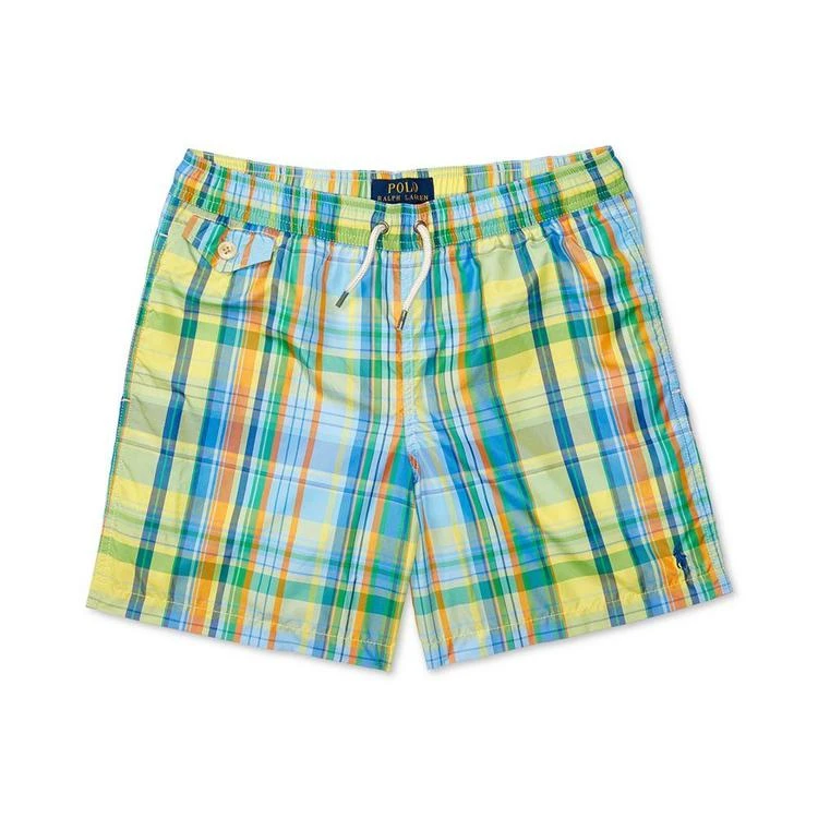 商品Ralph Lauren|Plaid Swim Trunks, Big Boys (8-20),价格¥202,第1张图片