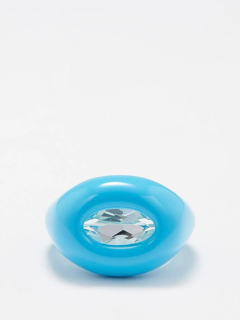 商品Jupiter|Bold topaz, enamel & silver ring,价格¥1721,第1张图片