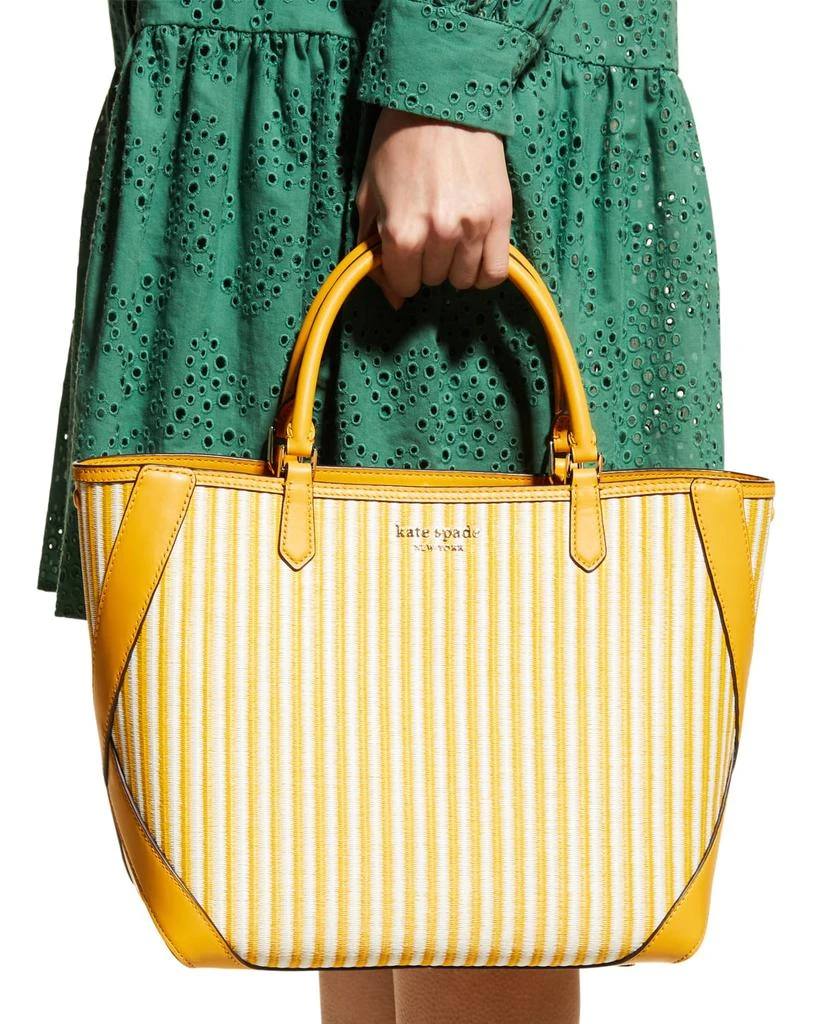 商品Kate Spade|buddie small striped straw tote bag,价格¥1250,第5张图片详细描述