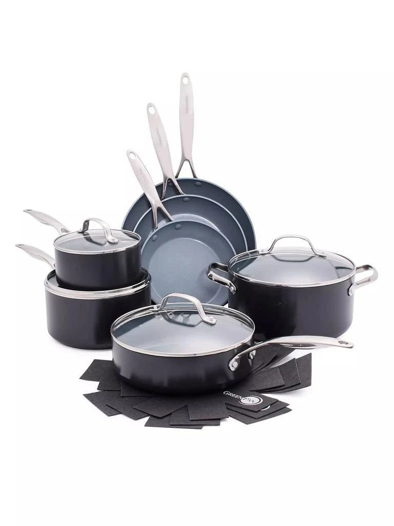 商品Greenpan|Valencia Pro Ceramic Non-Stick 11-Piece Cookware Set,价格¥2998,第1张图片
